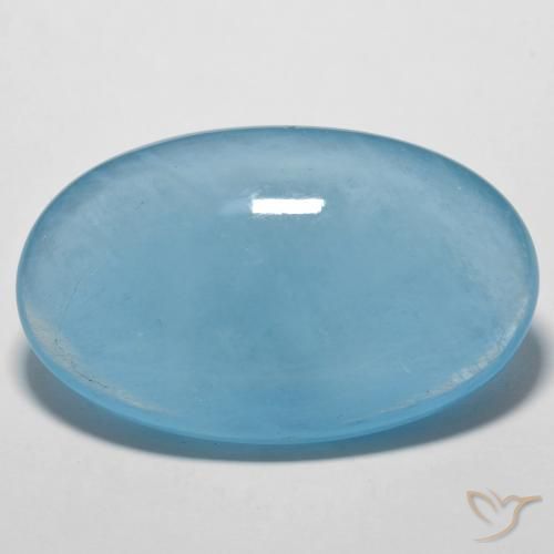 9,17 ctw natürlicher Yale Blue Aquamarin, Oval, Transparent