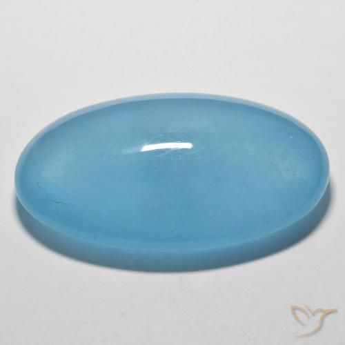 9,17 ctw natürlicher Yale Blue Aquamarin, Oval, Transparent