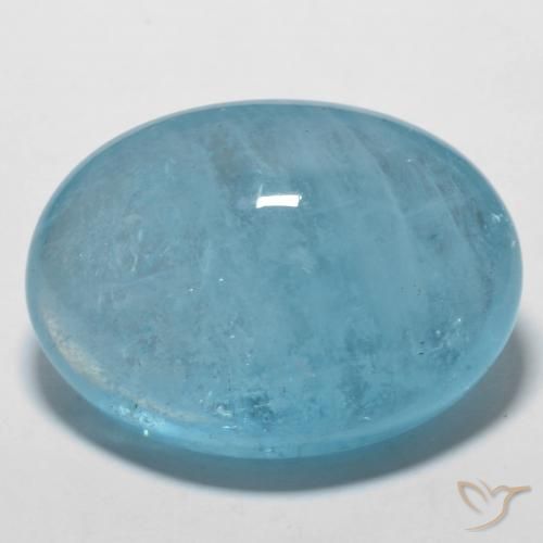 56.63ct Natürlicher Yale Blue Aquamarin, Oval, Transparent