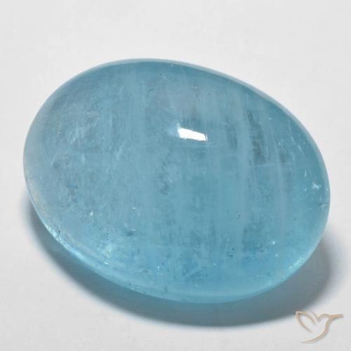 9,17 ctw natürlicher Yale Blue Aquamarin, Oval, Transparent