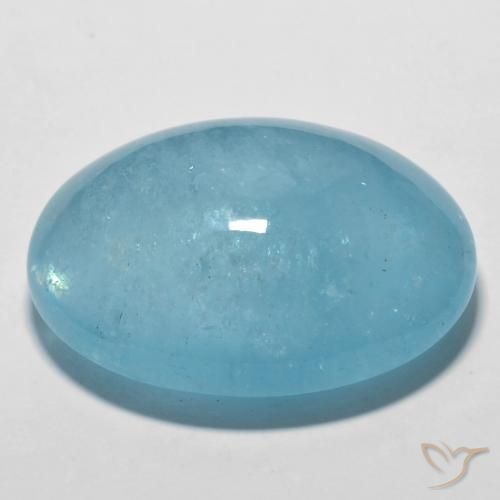 9,17 ctw natürlicher Yale Blue Aquamarin, Oval, Transparent