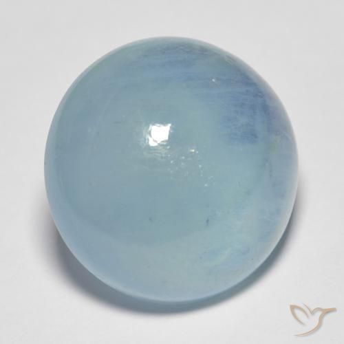 9,17 ctw natürlicher Hellblau Aquamarin, Runden, Transparent