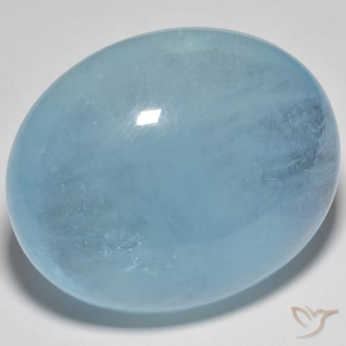 59.70ct Natürlicher Hellblau Aquamarin, Oval, Transparent