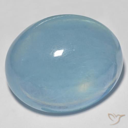 43.77ct Natürlicher Hellblau Aquamarin, Oval, Transparent
