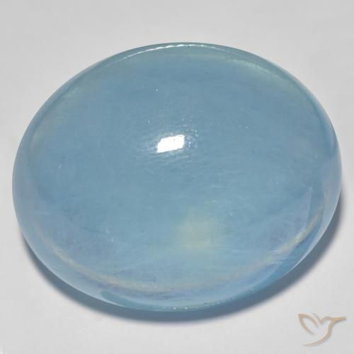9,17 ctw natürlicher Hellblau Aquamarin, Oval, Transparent