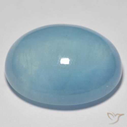 9,17 ctw natürlicher Hellblau Aquamarin, Oval, Transparent