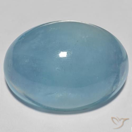 56.93ct Natürlicher Hellblau Aquamarin, Oval, Lichtdurchlässig