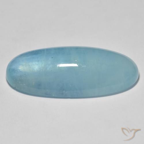 9,17 ctw natürlicher hellblau-grün Aquamarin, Oval, Transparent