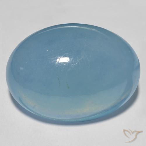 27.91ct Natürlicher Hellblau Aquamarin, Oval, Lichtdurchlässig