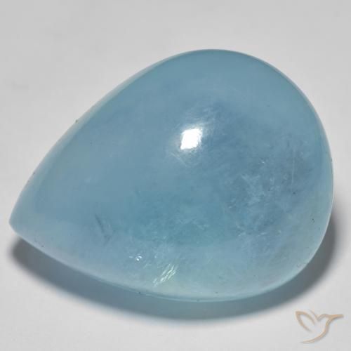 9,17 ctw natürlicher Hellblau Aquamarin, Birnenform, Transparent