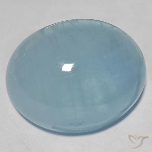 9,17 ctw natürlicher grünlich-blau Aquamarin, Oval, Transparent