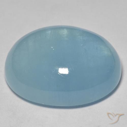 9,17 ctw natürlicher grünlich-blau Aquamarin, Oval, Transparent