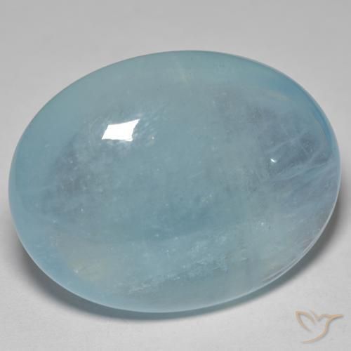 9,17 ctw natürlicher hellblau-grün Aquamarin, Oval, Transparent