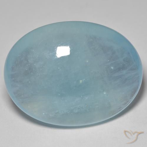 9,17 ctw natürlicher hellblau-grün Aquamarin, Oval, Transparent