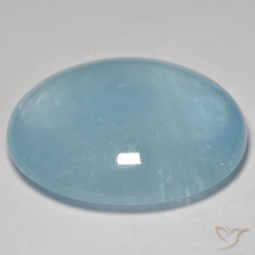 9,17 ctw natürlicher hellblau-grün Aquamarin, Oval, Transparent