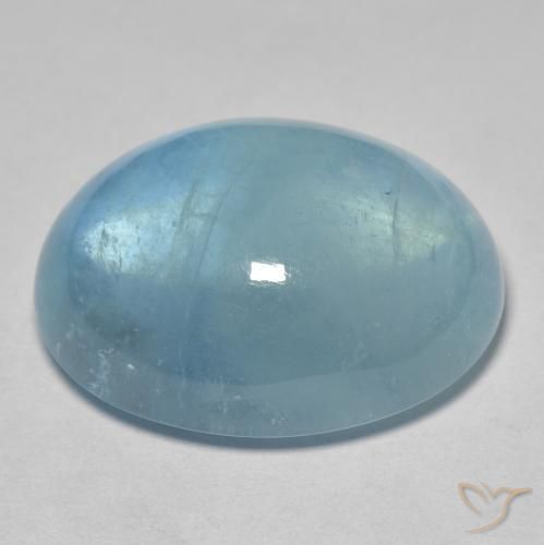 9,17 ctw natürlicher hellblau-grün Aquamarin, Oval, Transparent