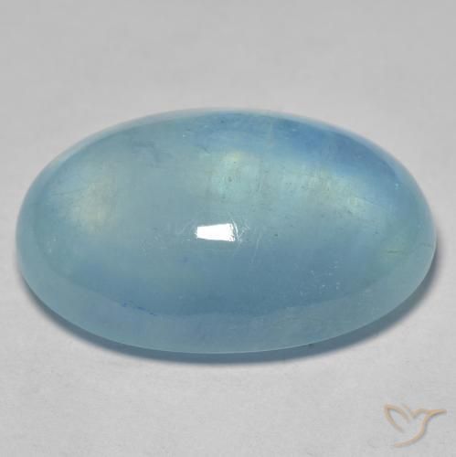 9,17 ctw natürlicher Hellblau Aquamarin, Oval, Transparent