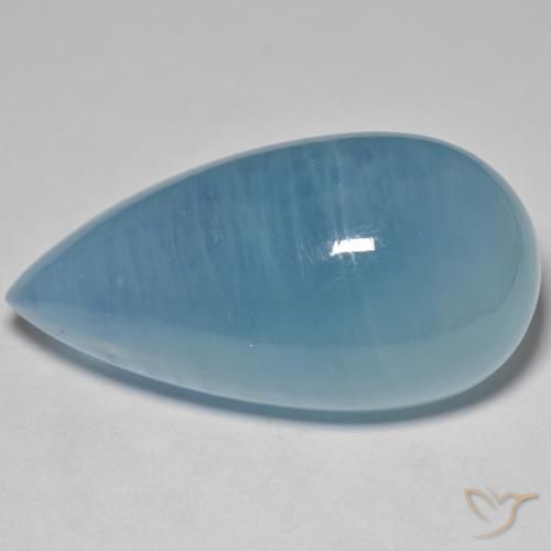 9,17 ctw natürlicher Baby blau Aquamarin, Birnenform, Lichtdurchlässig