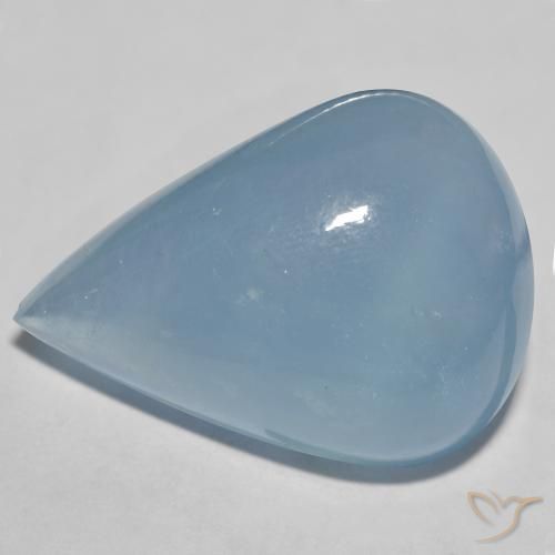 40.79ct Natürlicher Helles Babyblau Aquamarin, Birnenform, Lichtdurchlässig
