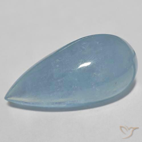 34.90ct Natürlicher blassblau Aquamarin, Birnenform, Lichtdurchlässig