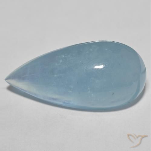 9,17 ctw natürlicher blassblau Aquamarin, Birnenform, Lichtdurchlässig