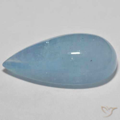 9,17 ctw natürlicher blassblau Aquamarin, Birnenform, Lichtdurchlässig