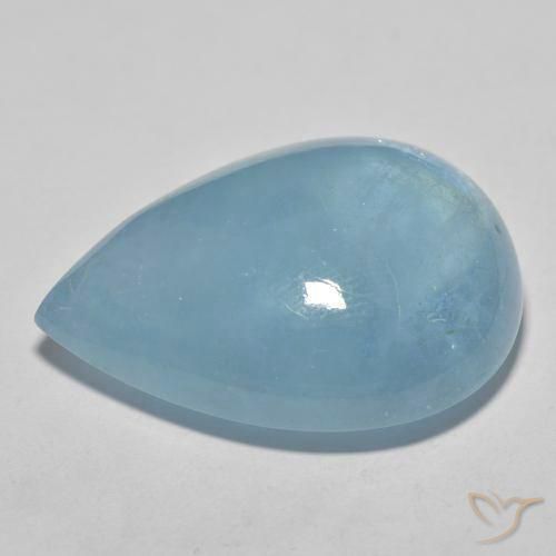 9,17 ctw natürlicher Baby blau Aquamarin, Birnenform, Transparent