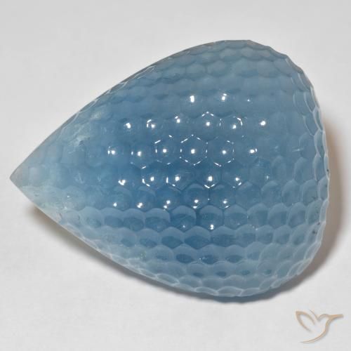 89.31ct Natürlicher grünlich-blau Aquamarin, Birnenform, Lichtdurchlässig