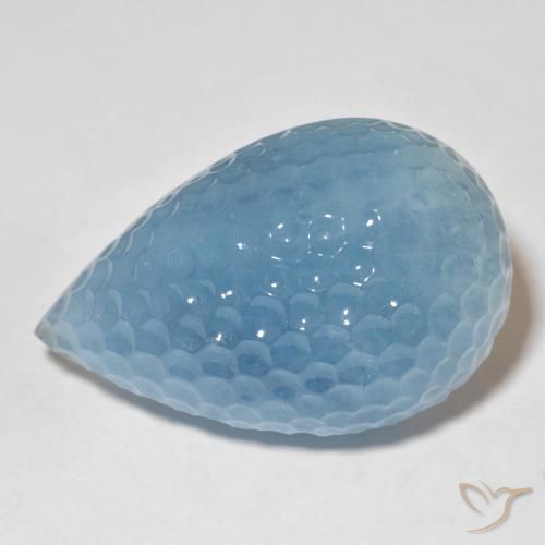 69.84ct Natürlicher Wasserblau Aquamarin, Birnenform, Lichtdurchlässig