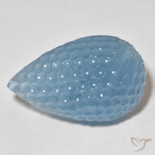 65.04ct Natürlicher hellblau Aquamarin, Birnenform, Lichtdurchlässig