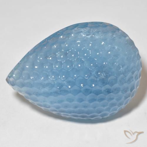 103.15ct Natürlicher Swiss Blue Aquamarin, Birnenform, Lichtdurchlässig