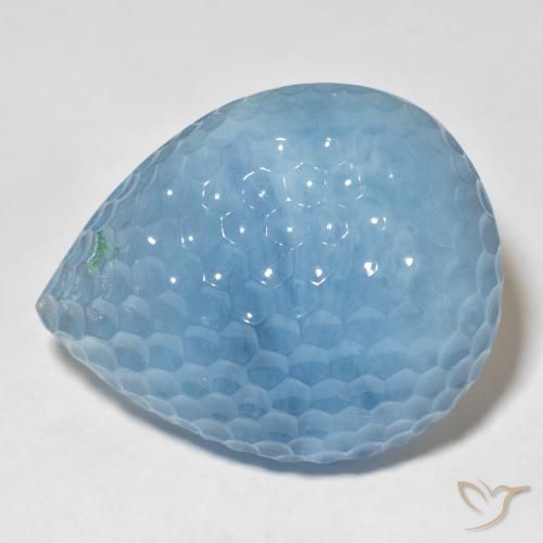 70.80ct Natürlicher Tiefes Maya-Blau Aquamarin, Birnenform, Lichtdurchlässig