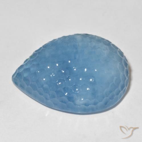 9,17 ctw natürlicher Tiefes Maya-Blau Aquamarin, Birnenform, Lichtdurchlässig