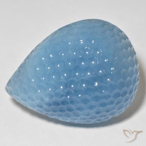 115.20ct Natürlicher Maya Blau Aquamarin, Birnenform, Lichtdurchlässig