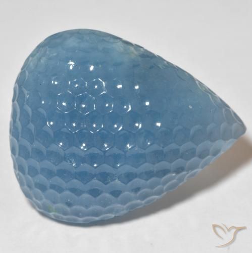9,17 ctw natürlicher Maya Blau Aquamarin, Birnenform, Lichtdurchlässig