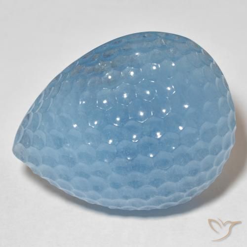 70.51ct Natürlicher Swiss Blue Aquamarin, Birnenform, Lichtdurchlässig
