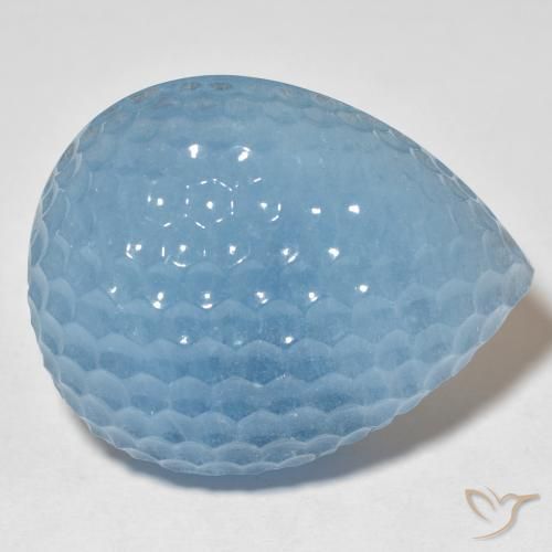 9,17 ctw natürlicher Swiss Blue Aquamarin, Birnenform, Lichtdurchlässig