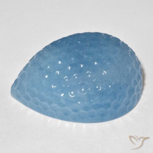 9,17 ctw natürlicher Swiss Blue Aquamarin, Birnenform, Lichtdurchlässig