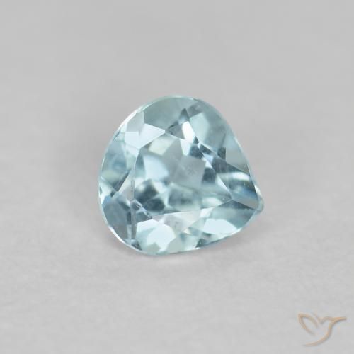 9,17 ctw natürlicher Hellblau-Grün Aquamarin, Birnenform, VS