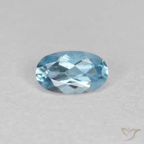 0.23ct Natürlicher Mittelblau Aquamarin, Oval, VVS-VS