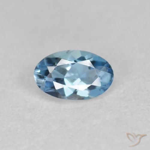 0,17 ctw natürlicher blauer Aquamarin, Oval Schliff, VVS-VS