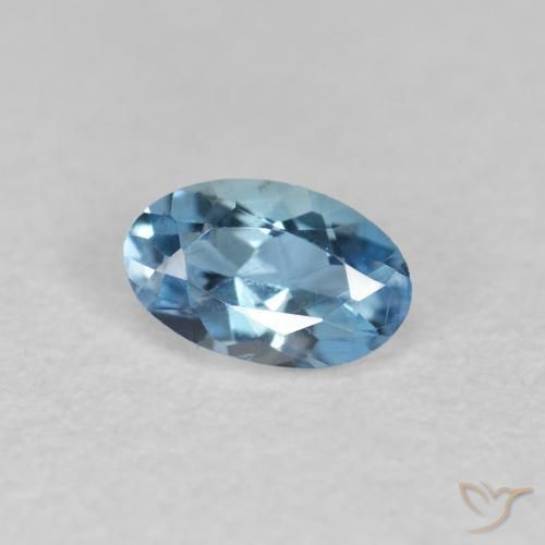 0,17 ctw natürlicher blauer Aquamarin, Oval Schliff, VVS-VS