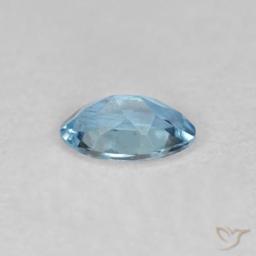0,17 ctw natürlicher blauer Aquamarin, Oval Schliff, VVS-VS