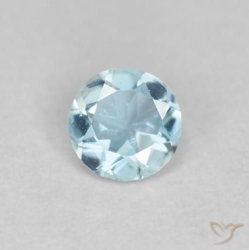 0.18ct Natürlicher Himmerlblau Aquamarin, Runden, VVS-VS