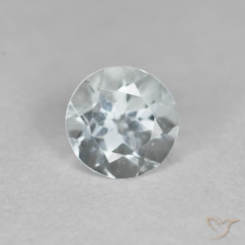 0.40ct Natürlicher Hellgrünliches Blau Aquamarin, Runden, VS