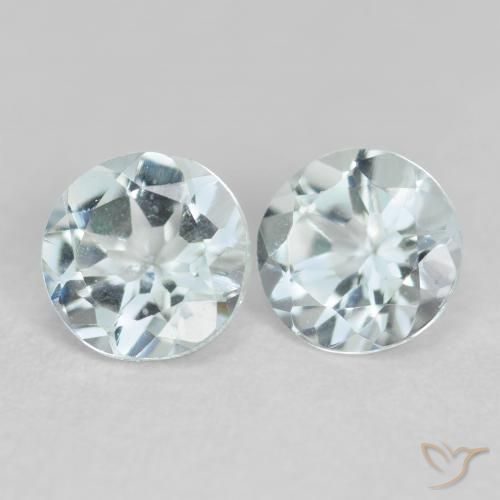 0.78 ct natürliche blassblau Aquamarin-Edelsteine, Runden, VVS-VS