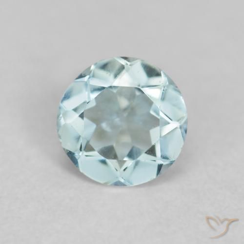 0.22ct Natürlicher hellblau Aquamarin, Runden, VVS-VS
