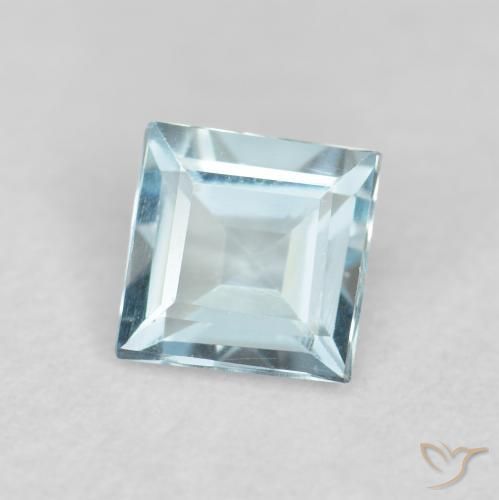 9,17 ctw natürlicher hellblau Aquamarin, Quadrat, VVS