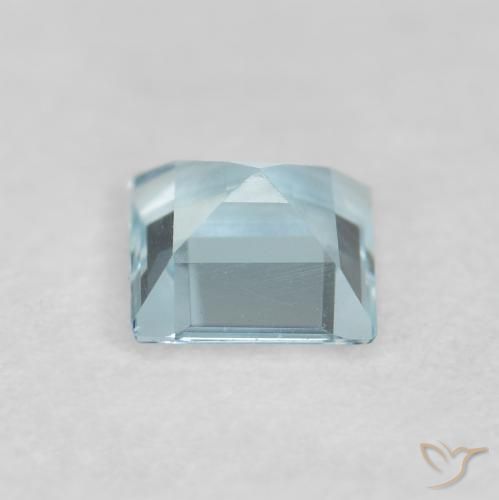 9,17 ctw natürlicher hellblau Aquamarin, Quadrat, VVS