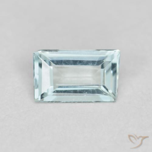 0.25ct Natürlicher hellblau Aquamarin, Baguette, VVS